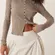 NWOT Free People Tilly Long-Sleeve Cardi - fallen rock neutral - medium