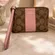 Coach Signature Logo Zip Wristlet Wallet, Beige/White, Credit Card Womens EUC