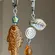 Handmade quality Czech glass beads mix boho fairy asymmetric dangle earrings🐟🌿