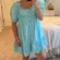 Stoney Clover Target Puff Sleeve Mini Babydoll Dress Aqua Blue