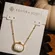 Kendra Scott Short Necklace Gold Tone Ivory MOP