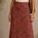 Josephine Chaus Bohemian Red Paisley 100% Silk Maxi Skirt Sz 4 Vintage Style