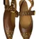 Frye HEATHER SLINGBACK STUDDED Flat Pointed gold & Walnut Leather