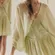 Free People Bohemian Ethereal Cottage Sweet Dreams Mini Dress Frozen Dew Medium