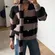 Amazon striped oversized sweater and scarf