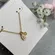 Kendra Scott Mini Elisa Dira Gold Necklace Light Pink Lab Grown Opal