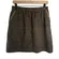 J.Crew Brown Herringbone Wool Blend Mini Skirt Leather Trim Pockets Size 4