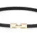 NWT!! Glamorstar Adjustable Skinny Belt in Black with Gold Hardware