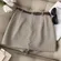 High-Waisted Preppy Striped Skort Skirt with Belt