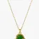 Gold-Plated Necklace with Green Buddha Jade Pendant