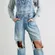 We The Free Ziggy Distressed Denim Overalls Blue Size Large