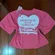 Megan Moroney Pink Pearl Graphic Cropped Tee Size M Size M