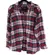 Lands End Womens Plus Size 20W Red Flannel Plaid Cotton Button Down Shirt Top