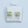 10k solid gold earrings crown studs