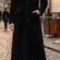 1990s Worthington Women Longline Coat 14 Black Wool Cashmere Blend Back Belt