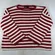 Lauren Ralph Lauren Striped Cotton Shaker Knit Sweater Red Cream L 200815982001