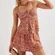 FREE PEOPLE Ellia Printed Set in Spring Blossom Combo Size Medium NWT