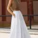COMMENSE Cotton Pleated Maxi Skirt Size Medium White NWT Pockets Lined zipper