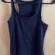 Women's GapBody Navy Tank Top with Mesh Trim Size Medium