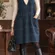 Vintage 90's Giorgio Sant'Angelo Black Watch Plaid Wool Jumper Dress 12 Pinafore
