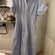 J. Crew Light Blue & White Striped Midi Shirt Dress