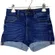 MIAMI High Rise Cuffed Hem Denim Jean Shorts Junior's Size 5 Blue Hi Waisted