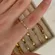 Gold Plated Diamond Dainty Ring
