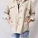Oatmeal Oversized Button Up Jacket