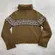 90s Groggy Chunky Knit Sweater Brown Turtleneck Wool Womens S Cottage Fall Cozy