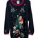 Nutcracker Black Christmas Sweater Teddy Bears Decorating Tree Holiday Knit M