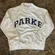 PARKE OG Varsity Mockneck Sweatshirt White Denim Navy Size S/M