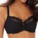 NWT Soma Sensuous Black Lace Balconet Bra 36D