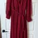 Baltic Born Lydia Burgundy Wine Maxi Dress Long Sleeve V-Neck XL Fairycore