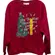 State Of Mine Christmas Graphic Sweatshirt Dark Red Women’s Size Medium Holiday