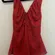 Milk + Honey Red Polka Dot Halter Top Sheer Mesh Handkerchief Hem Small