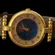Vintage Fossil prismatic analog leather band watch