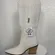 Bieoshli NWT Coquette Ivory Cream White Beaded Pearl Cowboy Cowgirl Boots US 6