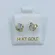 Real 14k Gold Studs Earrings White Heart