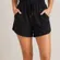 Spanx Airluxe Romper Black Size M Short Sleeve Lounge Athleisure