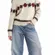 Cotton Country Parkhurst Cotton Sweater Cream Maple Leaf Preppy Cabin Womens M