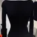 Abercrombie & Fitch Black Slash Rib Knit Sweater Top