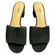 L'agence Green Suede Open Toe Block Heel Slip On Size 37 US 6