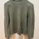 Abercrombie & Fitch XS Sage Green Wool Blend Crewneck Sweater Long Sleeve Ribbed
