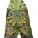 Vintage Distressed Boho Floral Overalls | Olive Green Cotton | One Size