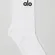ALO Yoga - Unisex Throwback Crew Socks in White w/Black Logo