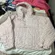 Peach Love California White Hooded Puffer Jacket with Pink Bow Print