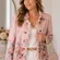 CherryBetty Pink Floral Ruffle Button Front Jacket Blazer Med Cottagecore Romant
