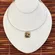 Lia Sophia Silver Collar Necklace with Gold and Black Floral Pendant NWT