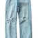 Levis Wedgie Straight High Rise Distressed Jeans Light Wash Blue Size 30