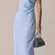 RIHOAS The Blue Boat Neck Bodycon Strap Midi Dress 22